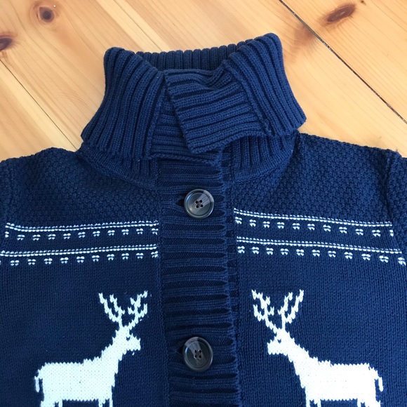 Bass Button Down Navy Stag Sweater - Picture 6 of 8